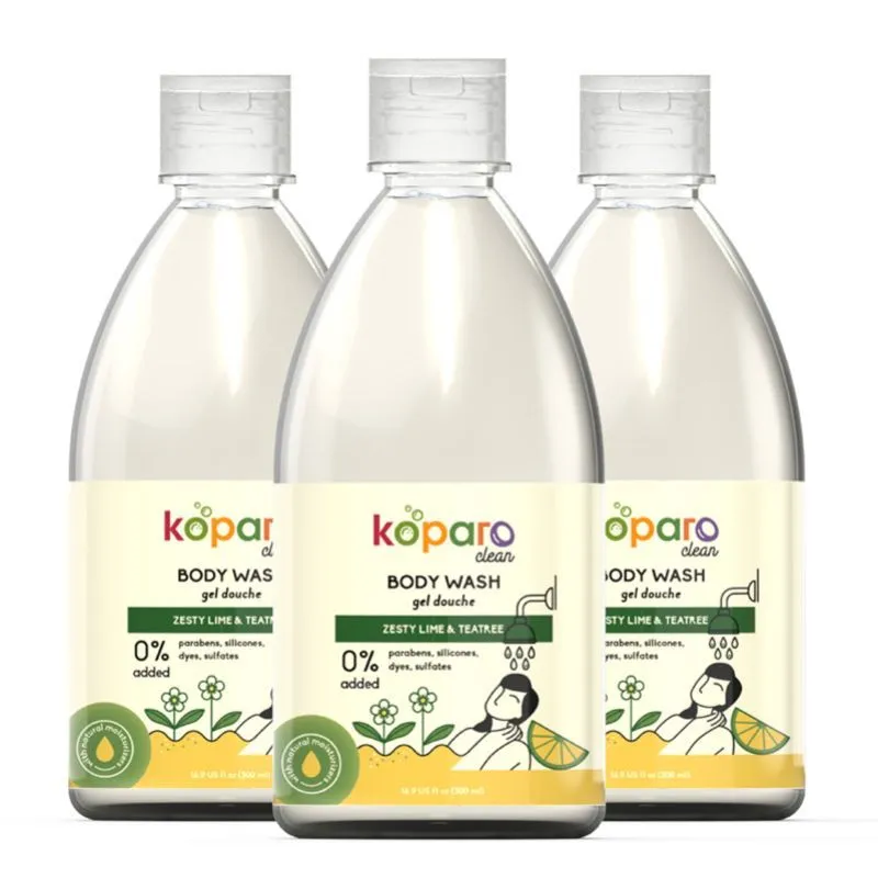 Koparo Zesty Lime & Teatree Body Wash (Pack Of 3)