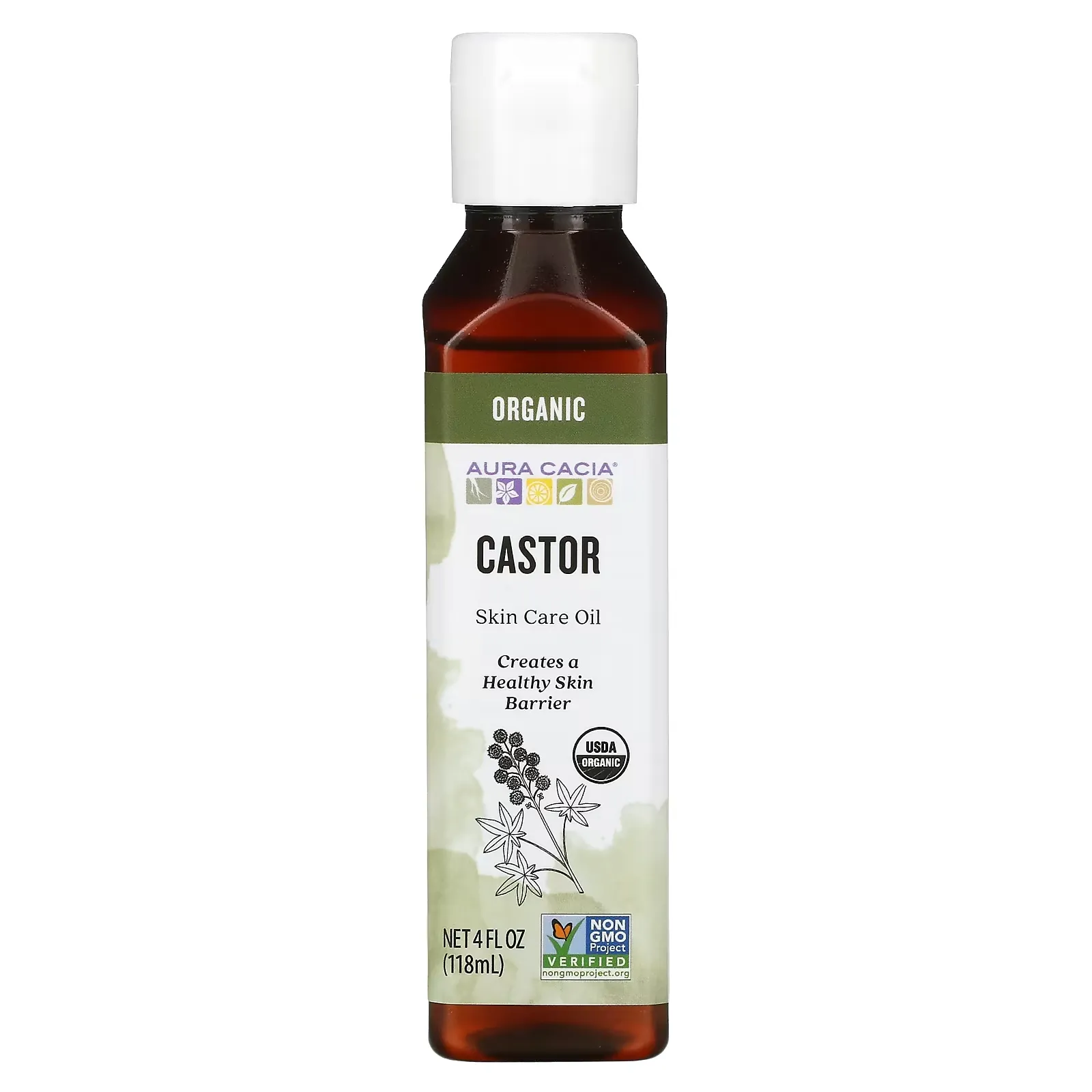 Skin Care Oil,  Castor, 4 fl oz (118 ml)