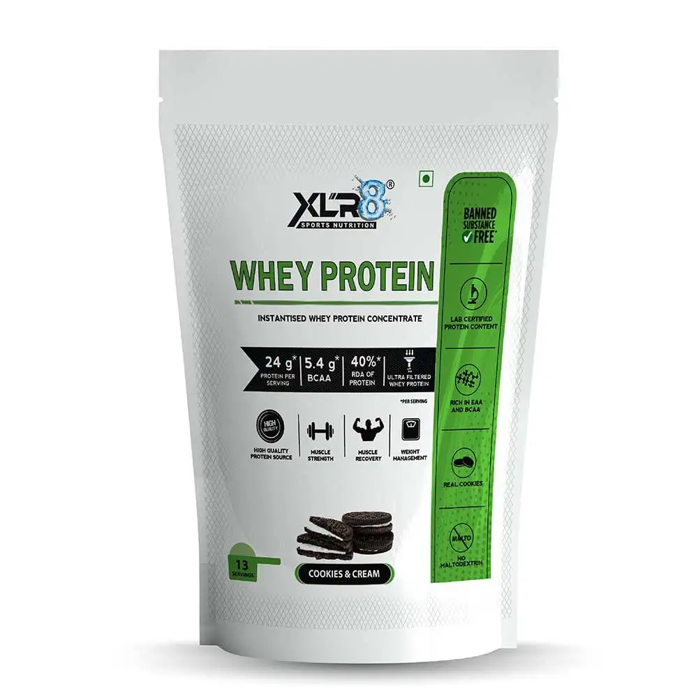 XLR8 Flavoured Whey Protein 24 g Protein,  1 lb  Cookies & Cream