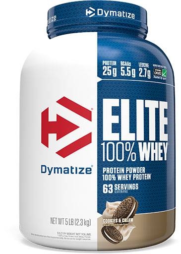 Dymatize Elite Whey Protein, Cookies and Cream 5 lbs