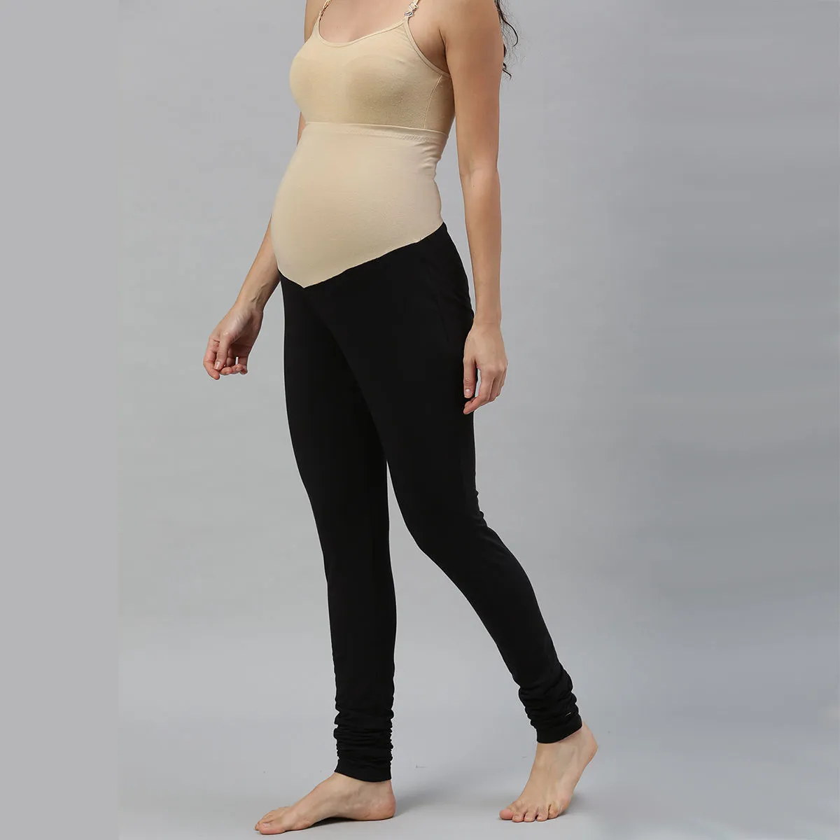 Nejo Maternity Churidar - Black