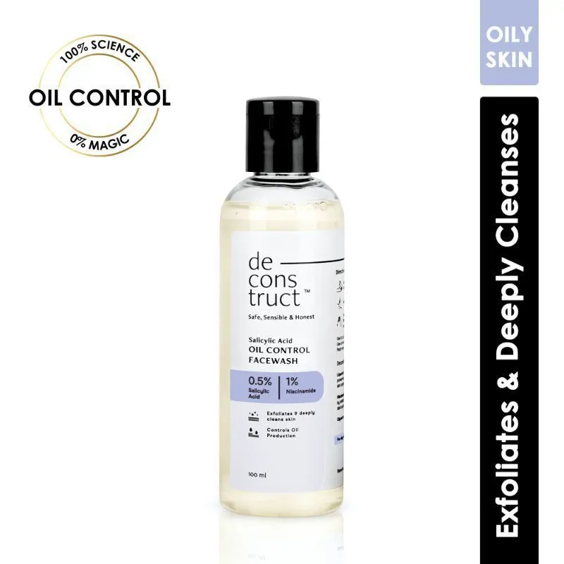 Deconstruct Salicylic Acid Oil Control Facewash- 0.5% Salicylic Acid + 1% Niacinamide