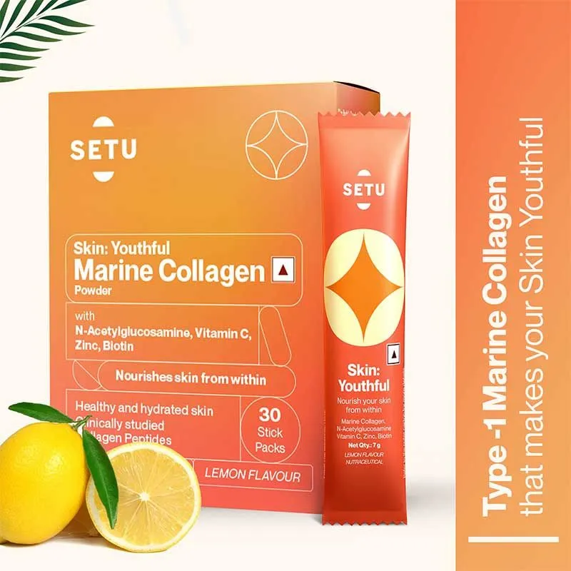 Setu Skin: Youthful Collagen Powder - Lemon Flavoured Sachets