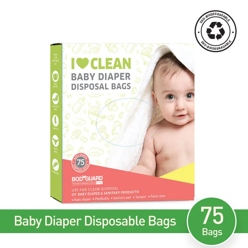 BodyGuard - Baby Diapers and Sanitary Disposal Bag - 75 Bags