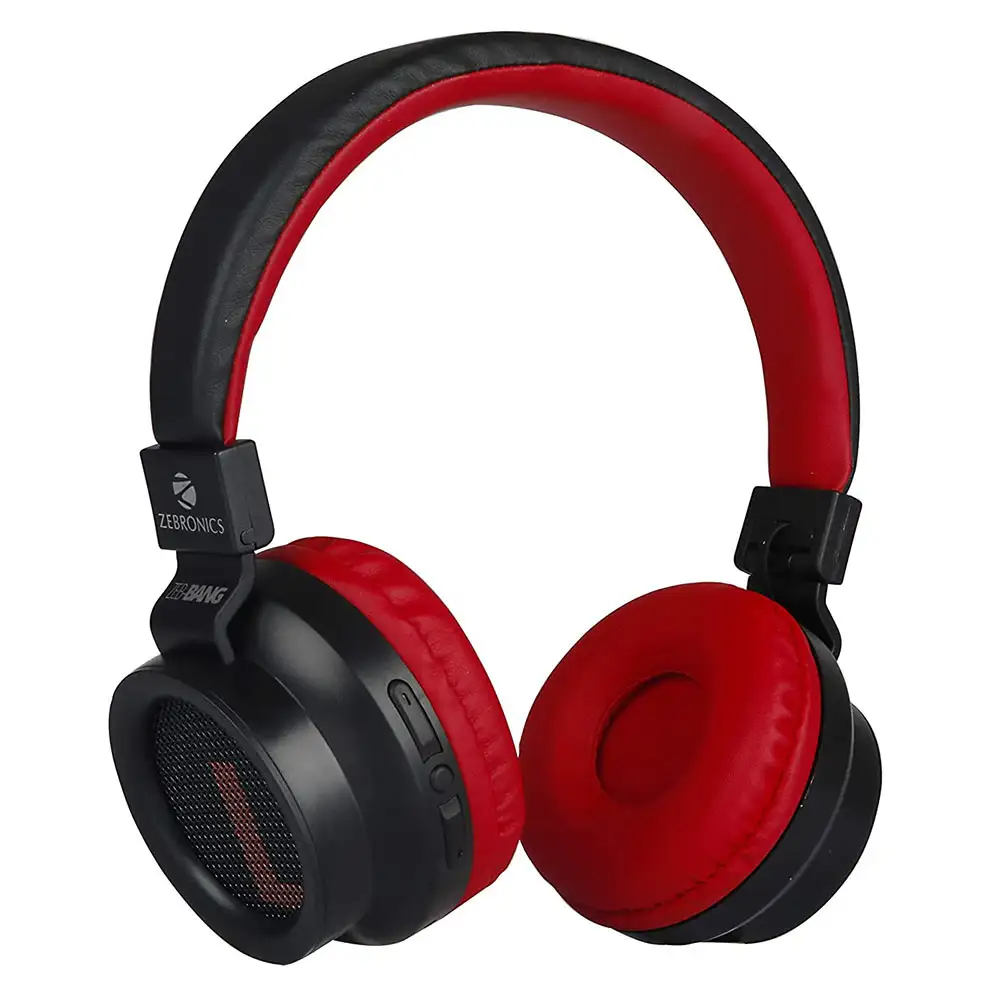 Zebronics Zeb-Bang Wireless Headphone,  Red