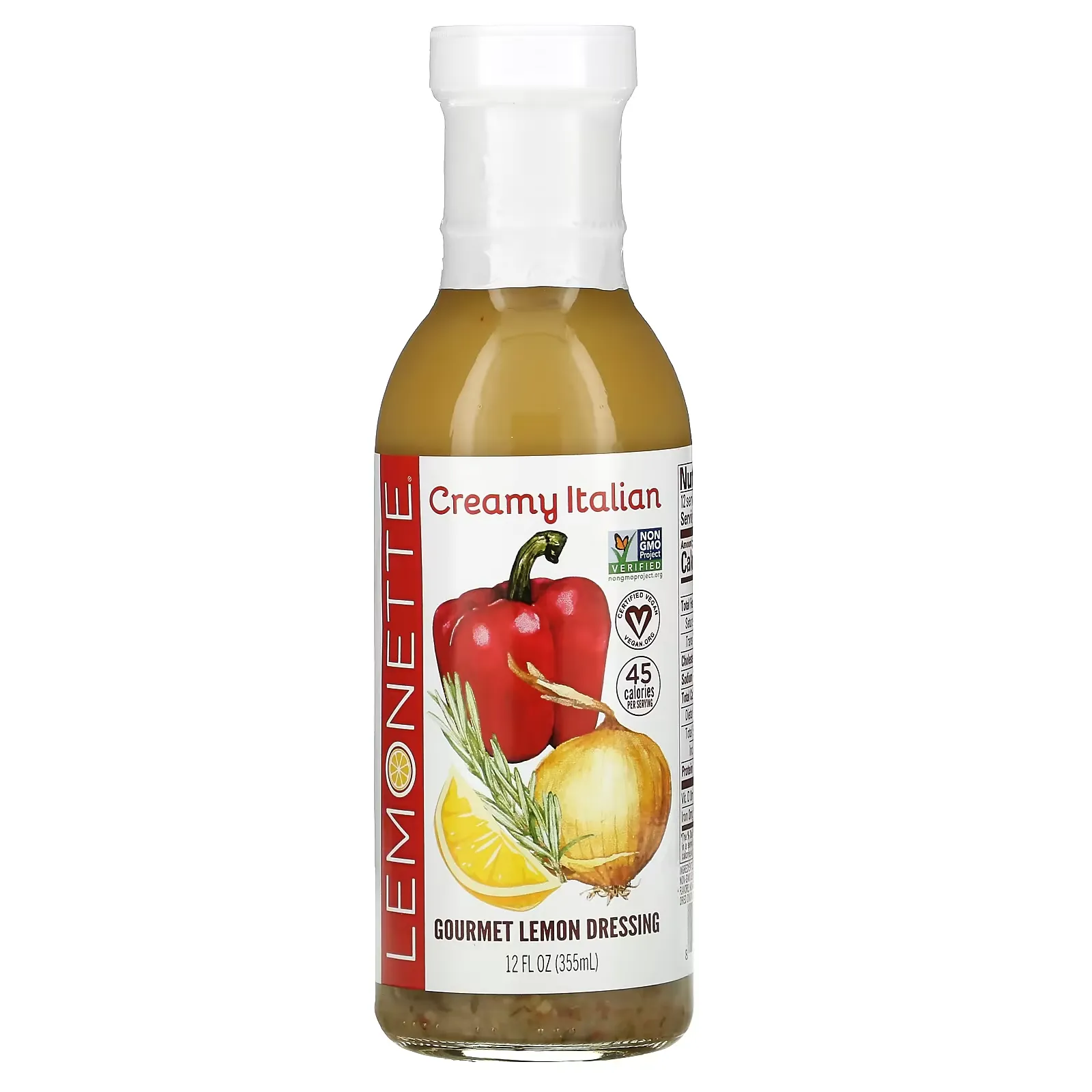 Gourmet Lemon Dressing, Creamy Italian, 12 fl oz (355 ml)