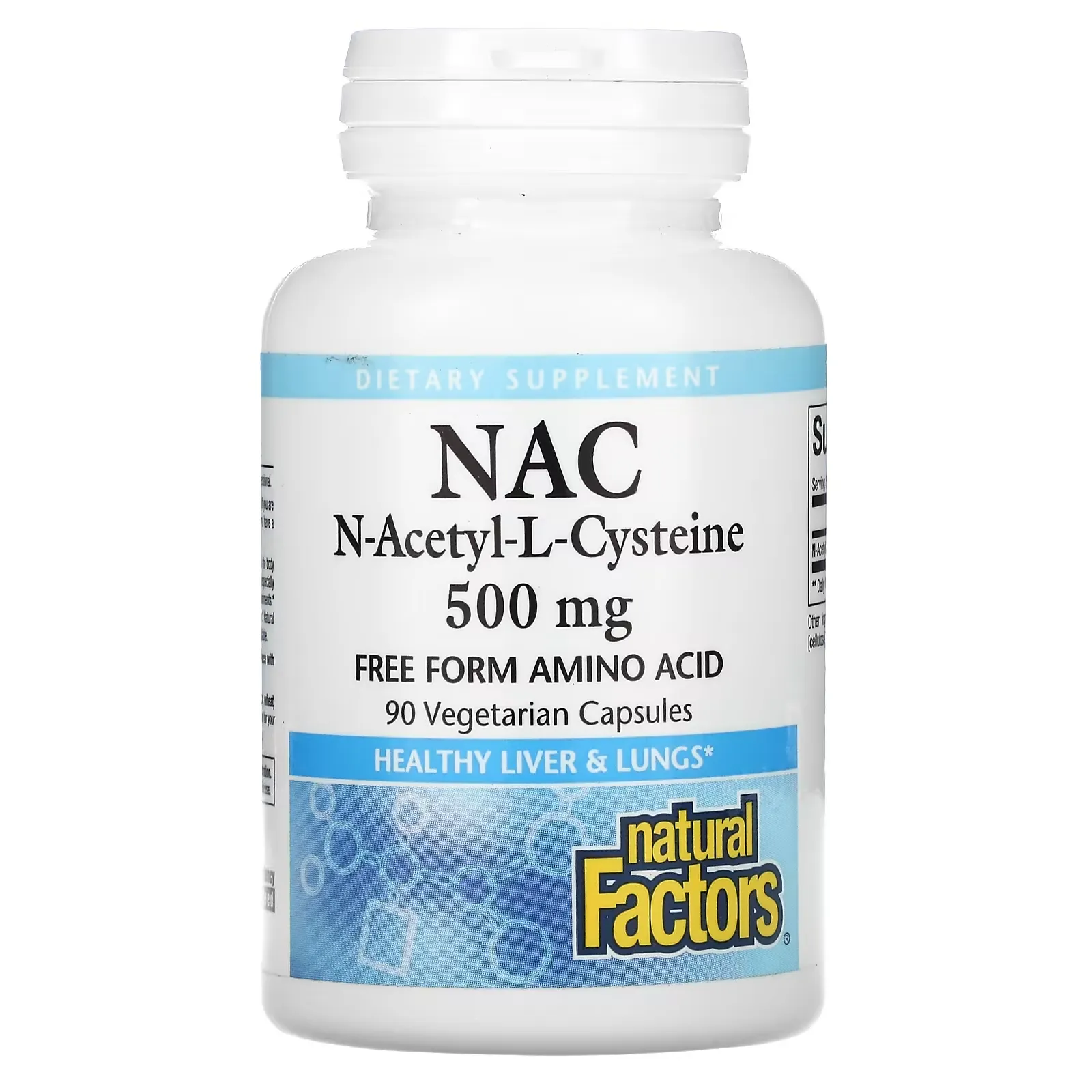 NAC, N-Acetyl-L Cysteine, 500 mg, 90 Vegetarian  Capsules