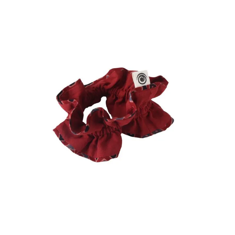 Core Asana Nubby Scrunchie- Crimson