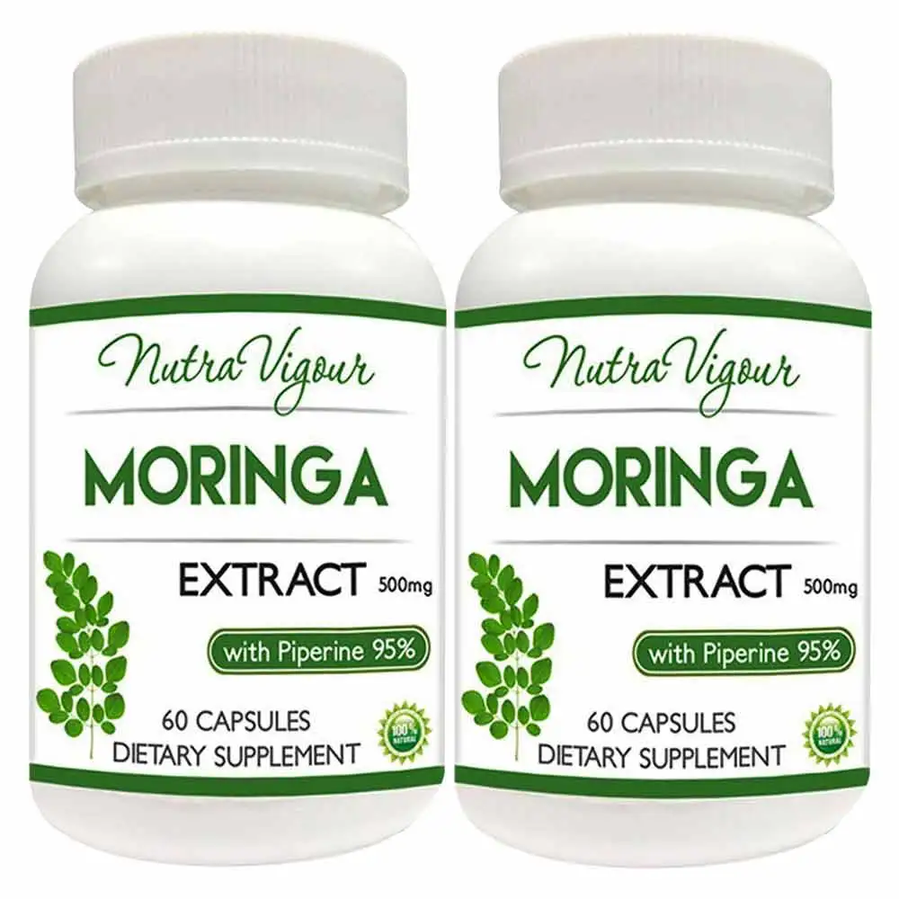 Nutra Vigour Moringa Extract (500mg) (Pack of 2),  60 capsules