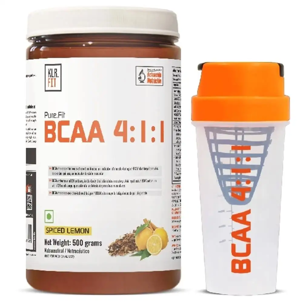 Klr.Fit BCAA 4:1:1,  1.1 lb  27 Servings  Spiced Lemon with Free Shaker