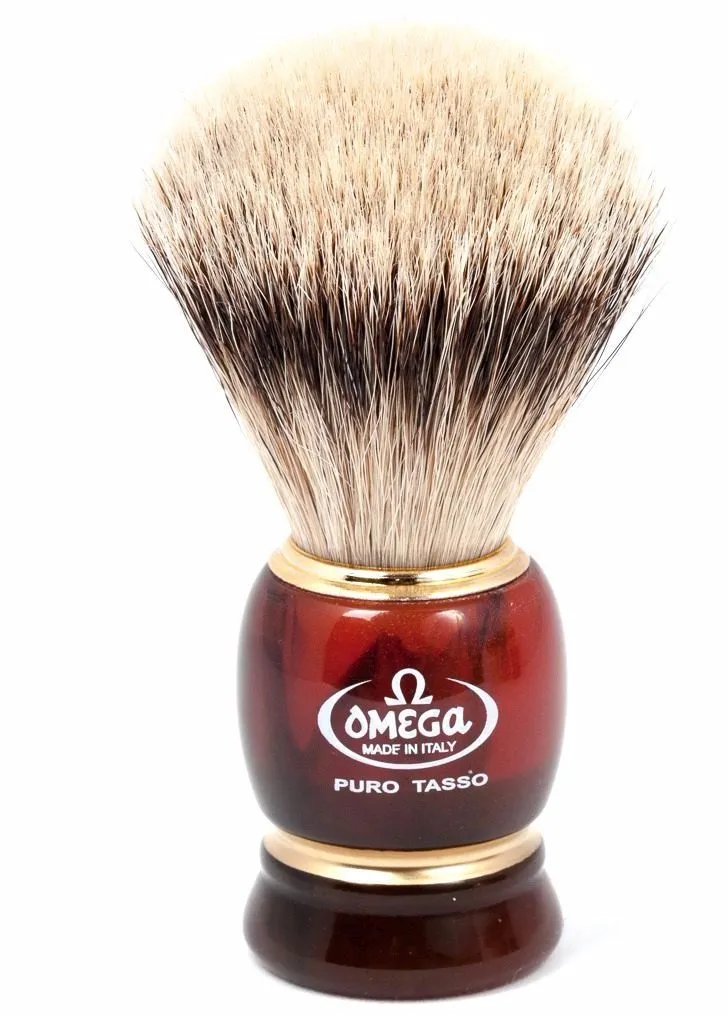 Omega 636 Silvertip Badger Shaving Brush