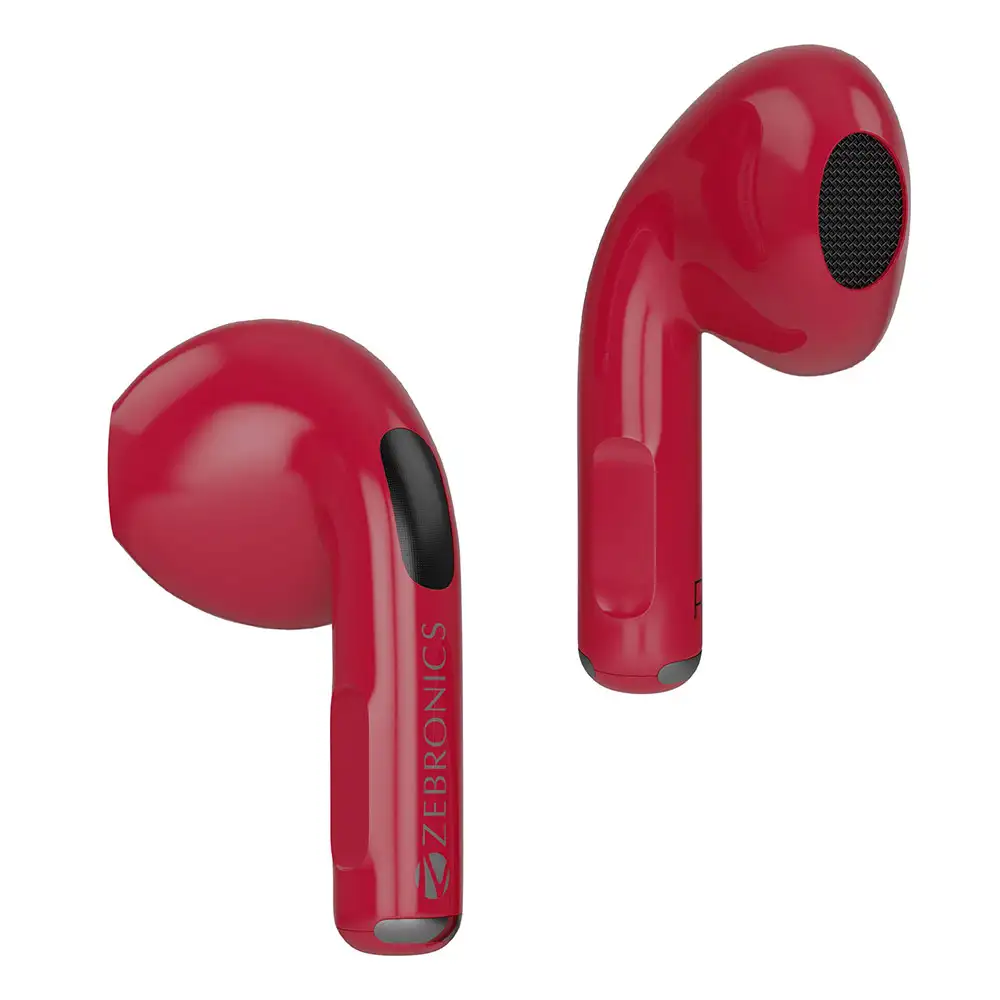 Zebronics Zeb-Sound Bomb 3 TWS Earbuds,  Red