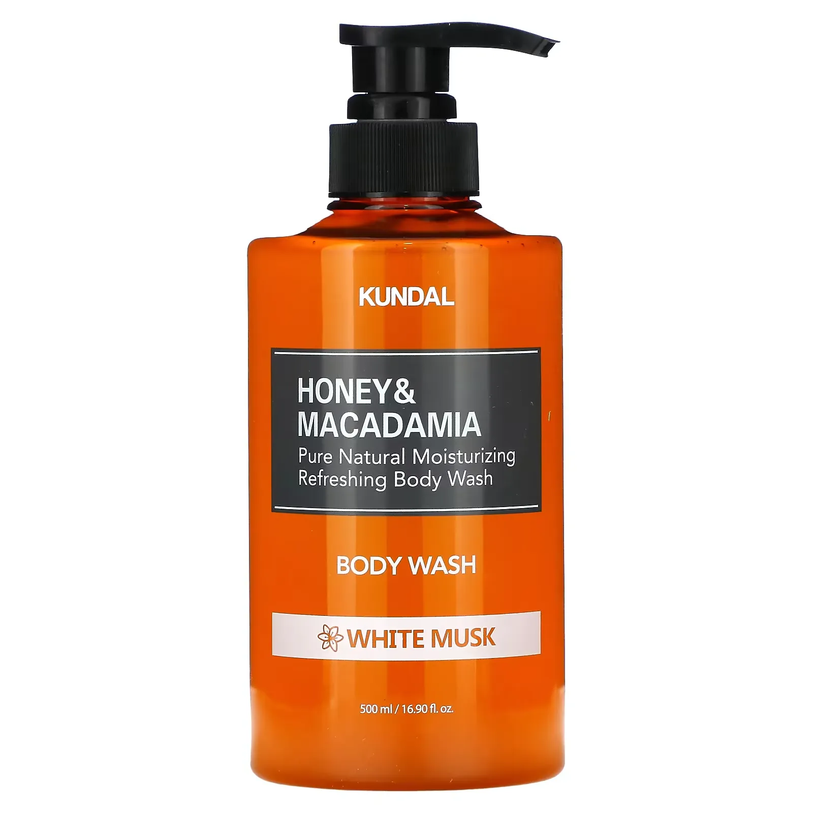 Honey & Macadamia, Body Wash, White Musk, 16.90 fl oz (500 ml)