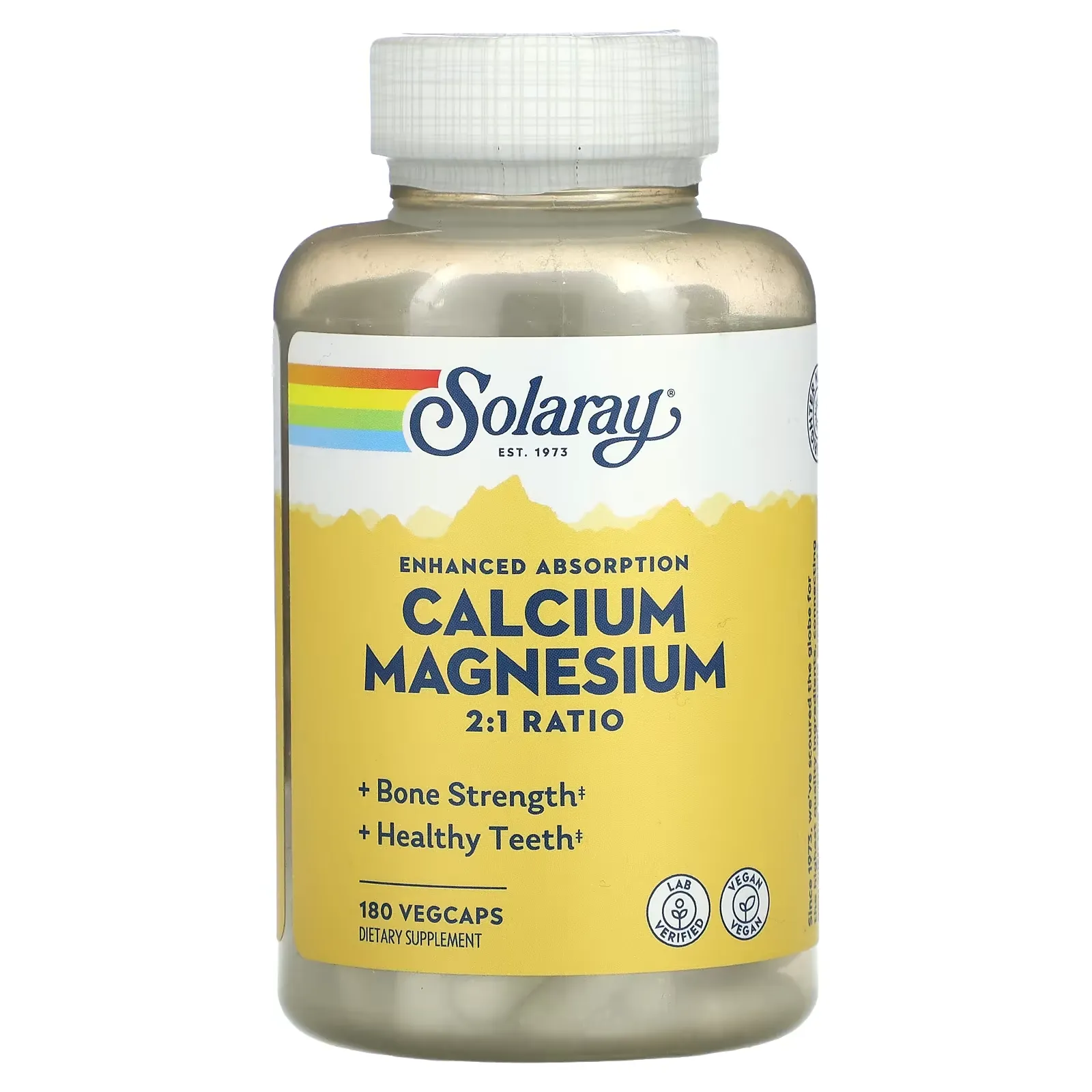 Calcium Magnesium 2:1 Ratio, 180 VegCaps