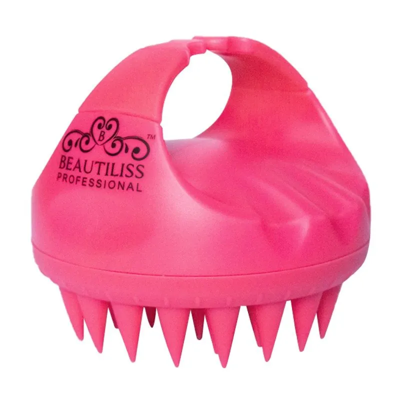 Beautiliss Pink Scalp Massager & Scrub Shampoo Brush