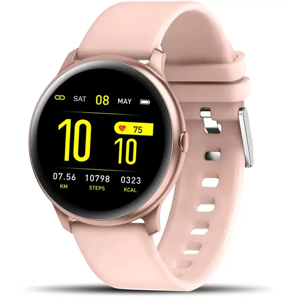 Gionee Stylefit Aplha 7 Smartwatch,  Black, Pink Strap