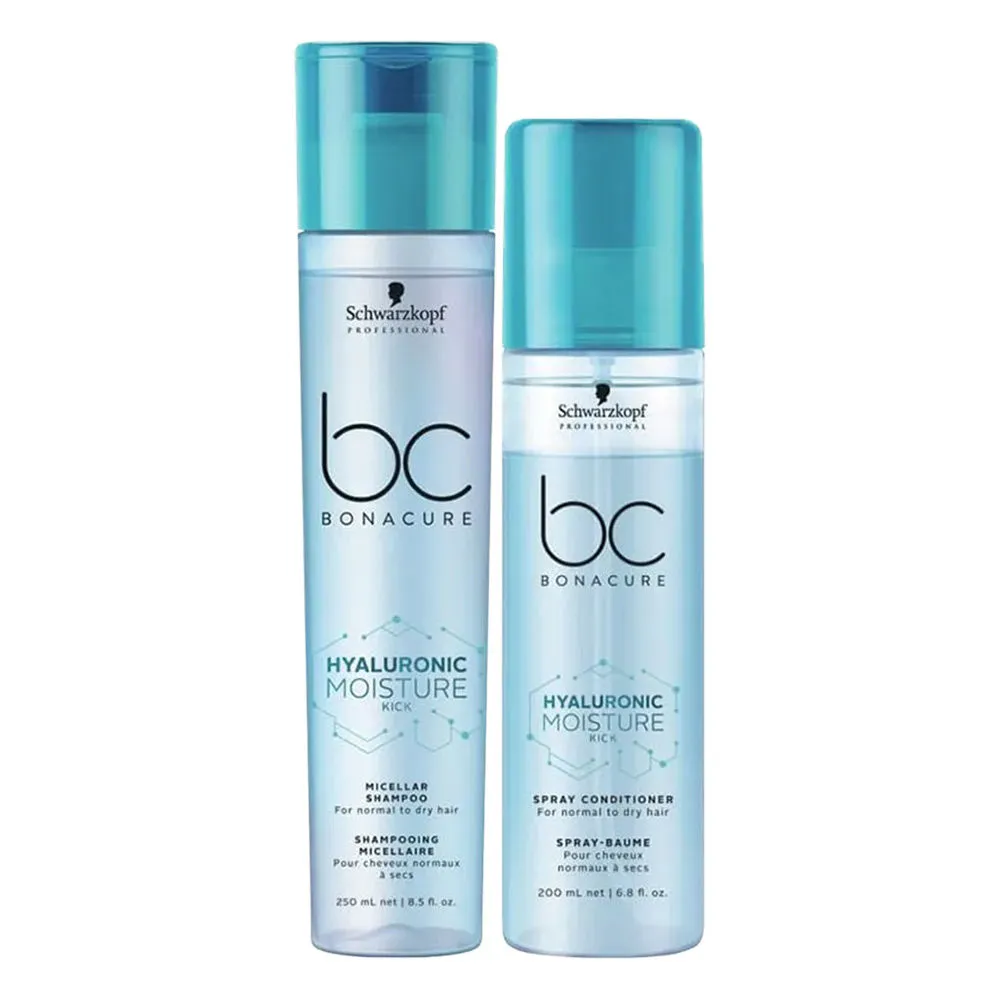 Schwarzkopf Professional Bonacure Hyaluronic Moisture Kick Conditioner + Micellar Shampoo