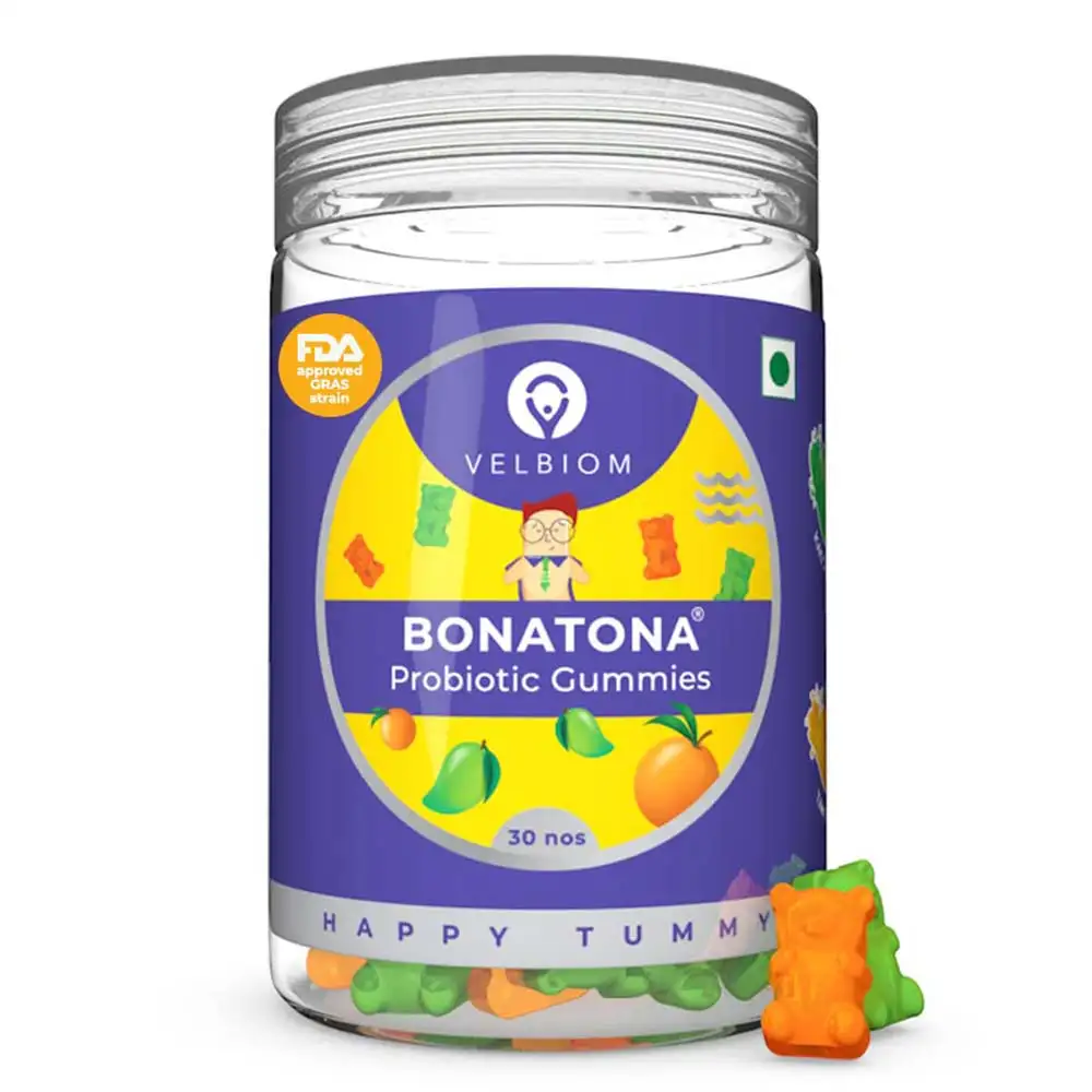 Velbiom Bonatona Probiotic,  30 gummies  Orange & Kaccha Mango