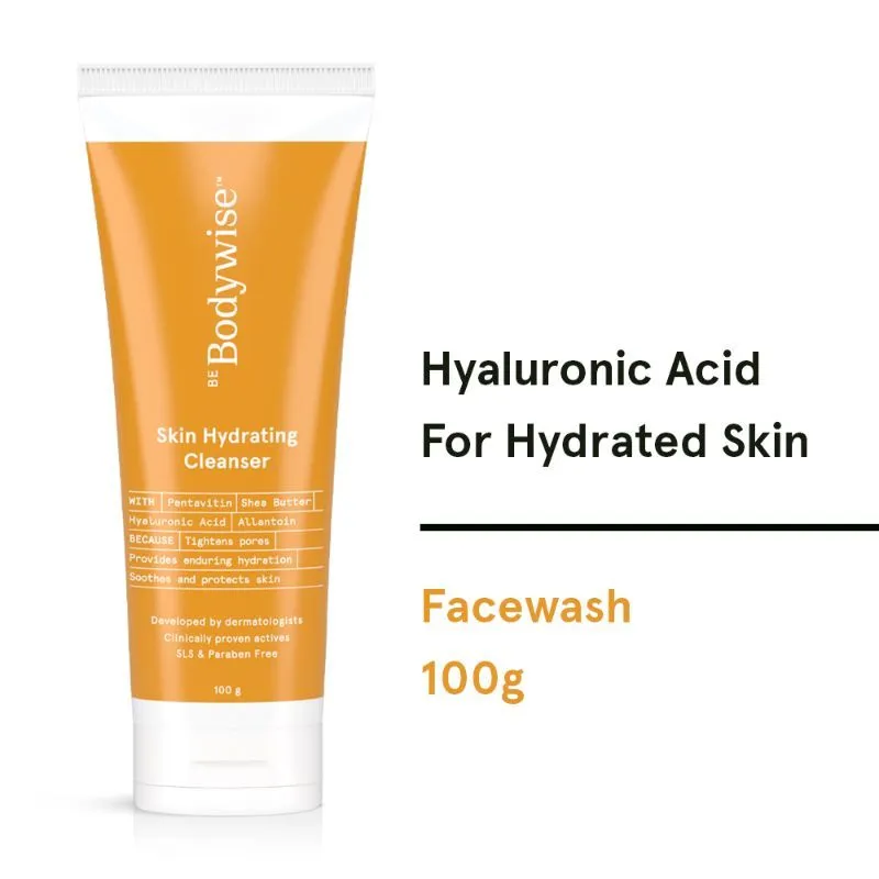 Be Bodywise Skin Hydrating Cleanser Hyaluronic Acid Face Wash For Dry & Sensitive Skin