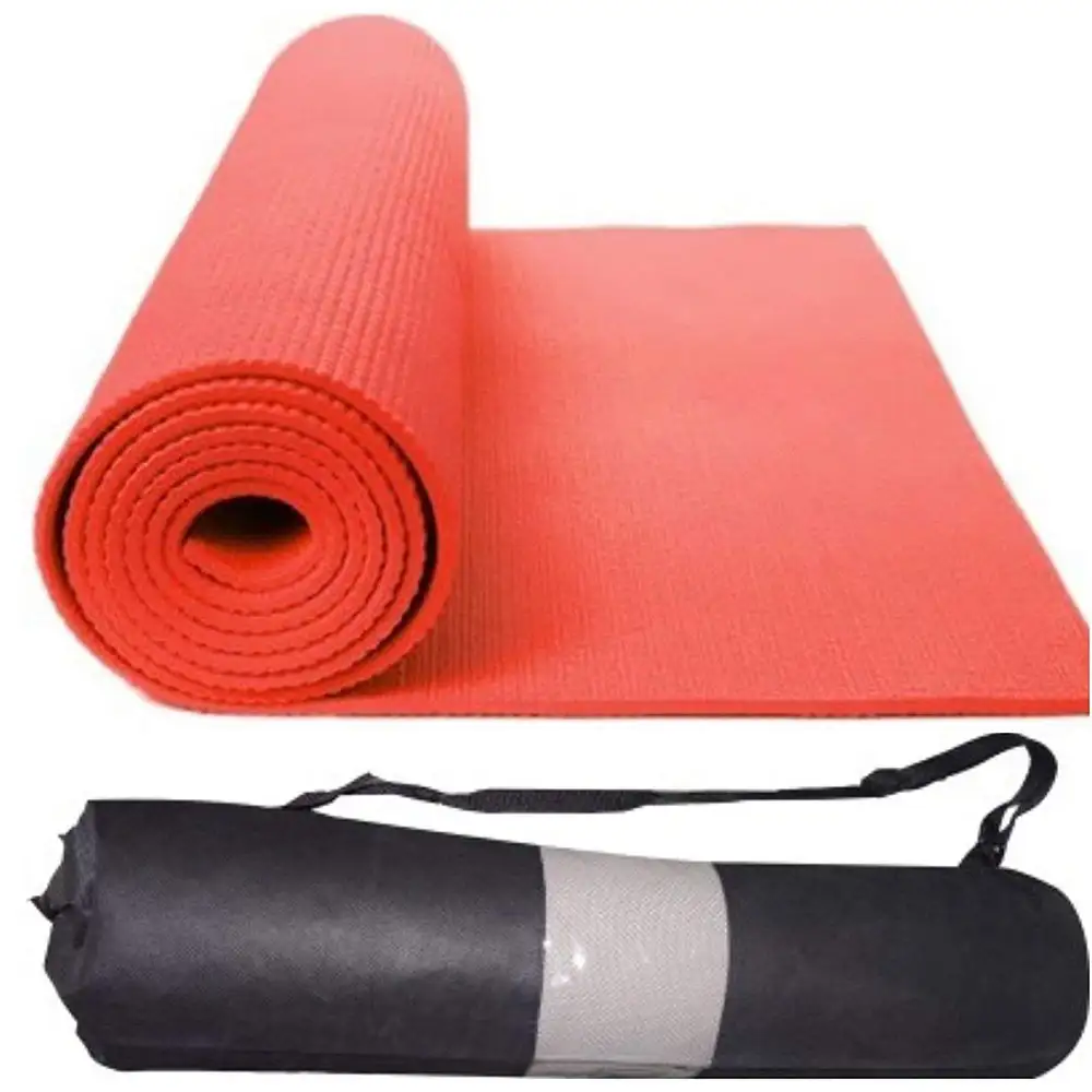 Body Maxx Yoga Mat with Carry Bag,  Random Color  4mm (172 x 60 cm)