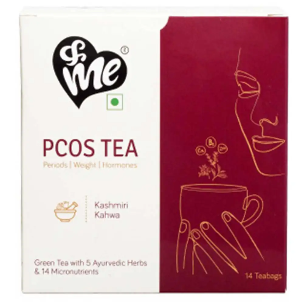 &Me Pcos Tea for Women,  14 Tea Bag(s)  Kashmiri Kahwa