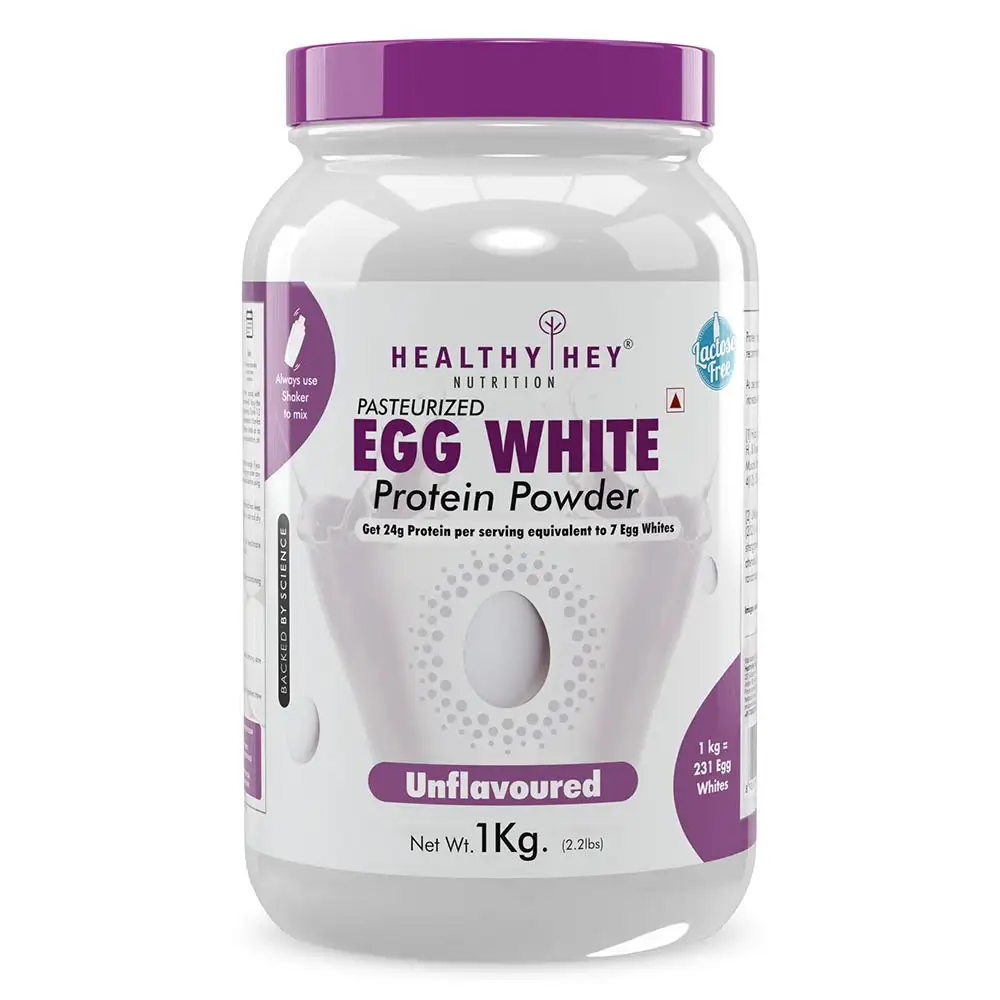 HealthyHey Nutrition Egg White Protein Powder,  Unflavoured  2.2 lb