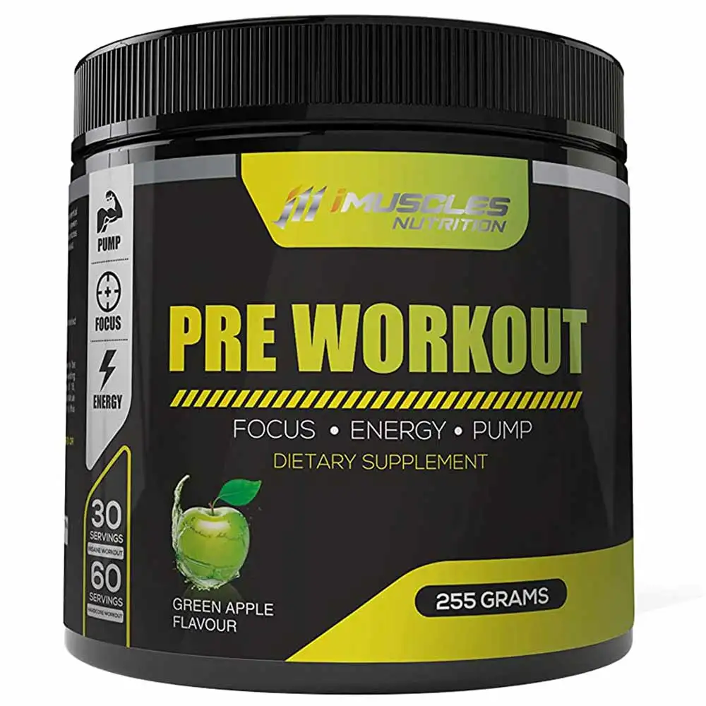 iMuscles Nutrition Pre Workout,  0.56 lb  Green Apple