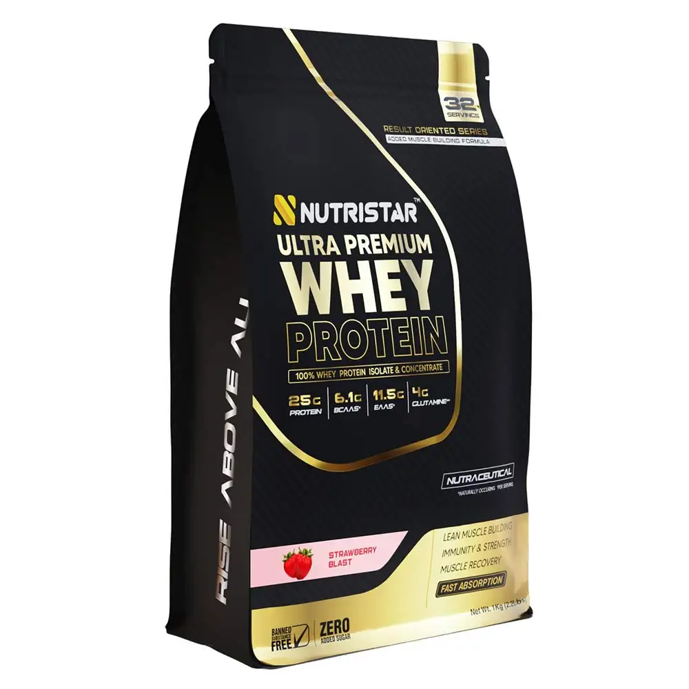 Nutristar Ultra Premium Whey Protein,  2.2 lb  Strawberry Blast