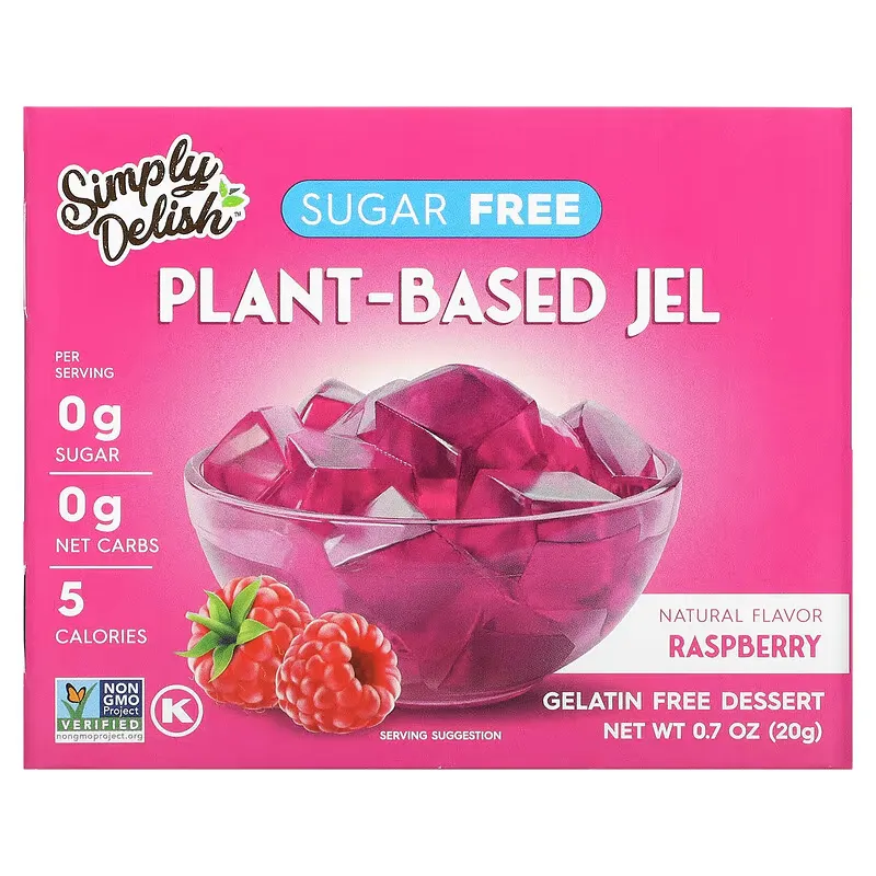 Plant-Based Jel, Raspberry, 0.7 oz (20 g)