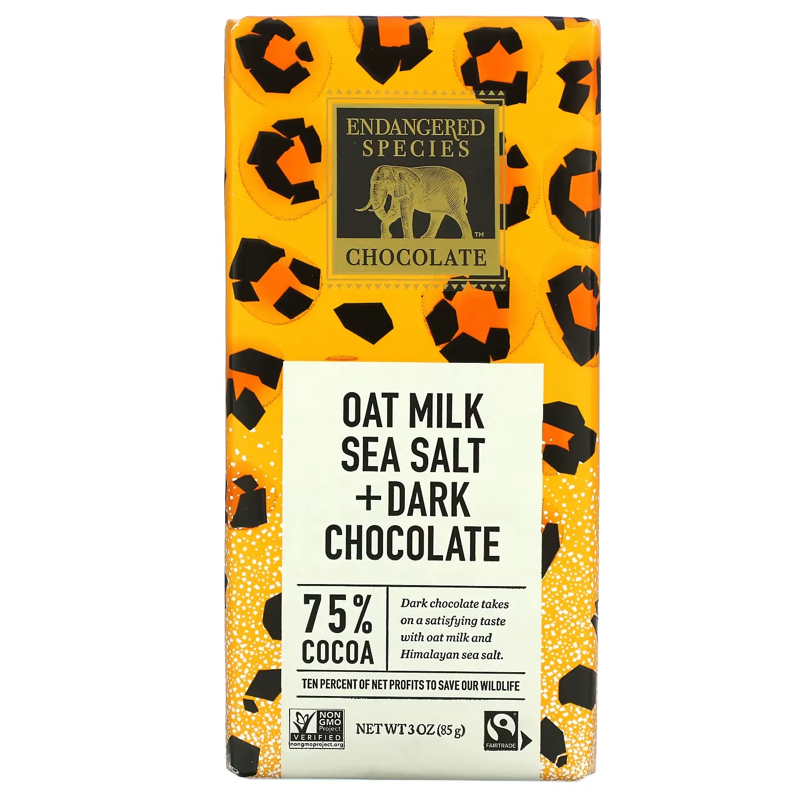 Oat Milk Sea Salt + Dark Chocolate, 75% Cocoa, 3 oz (85 g)