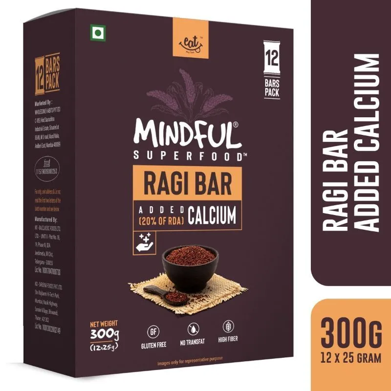 Eat Anytime Mindful Ragi Bar - Pack Of 12