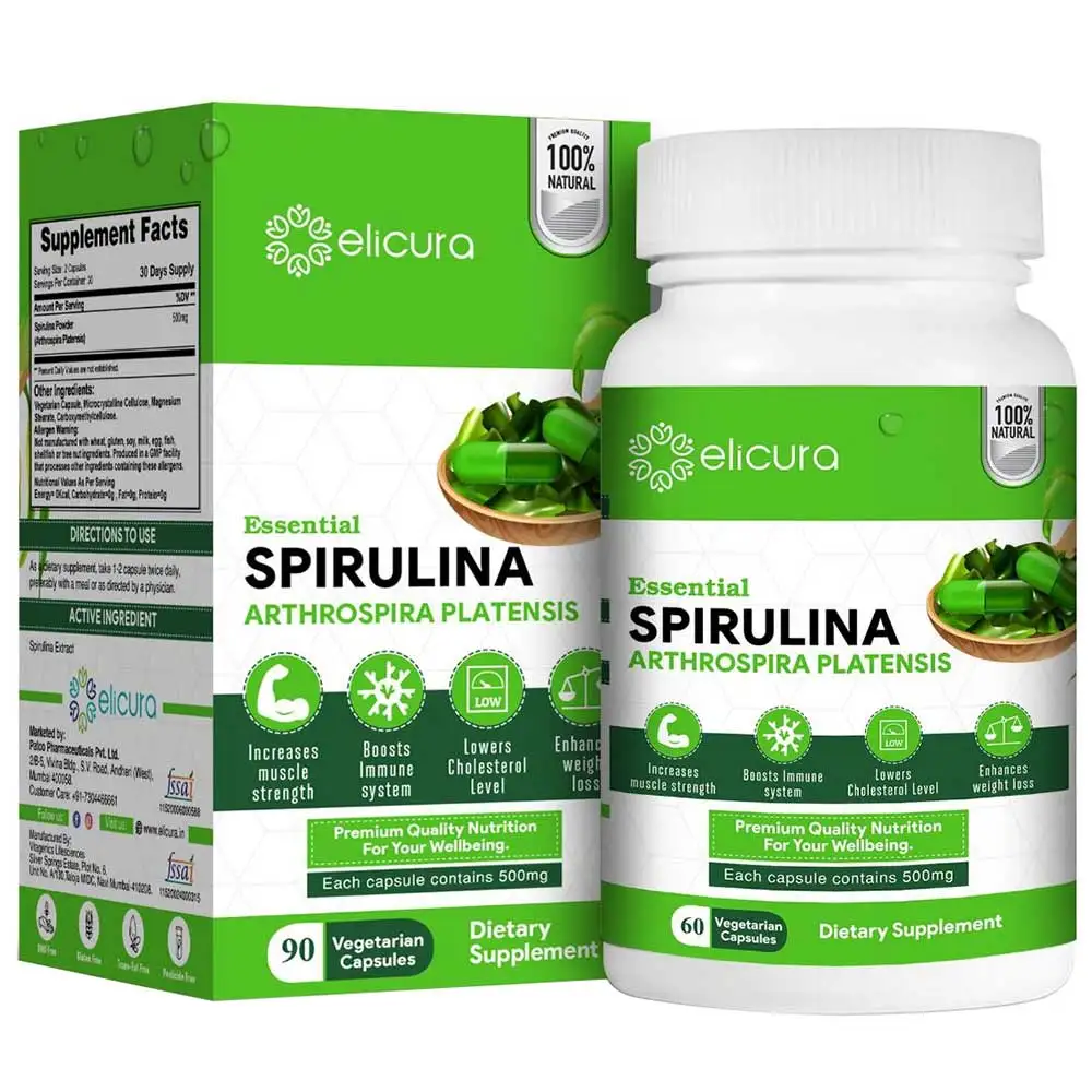 elicura Spirulina,  60 veggie capsule(s)