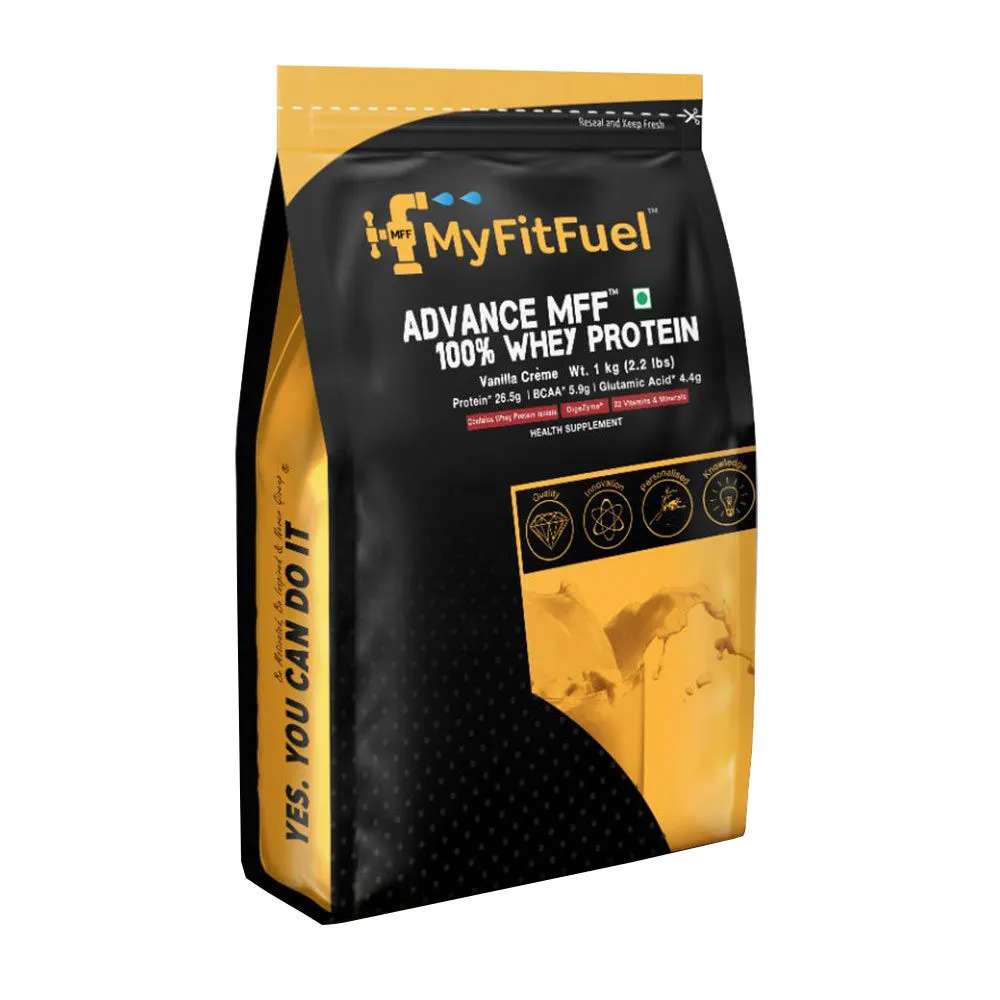 MyFitFuel Advance MFF 100% Whey Protein (28 Servings), Vanilla Creme