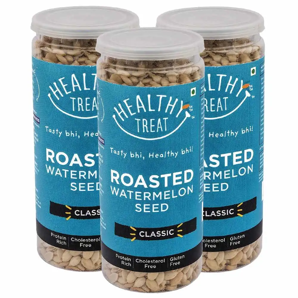 Healthy Treat Roasted Watermelon Seeds (Pack of 3),  Each 125g Classic  0.375 kg