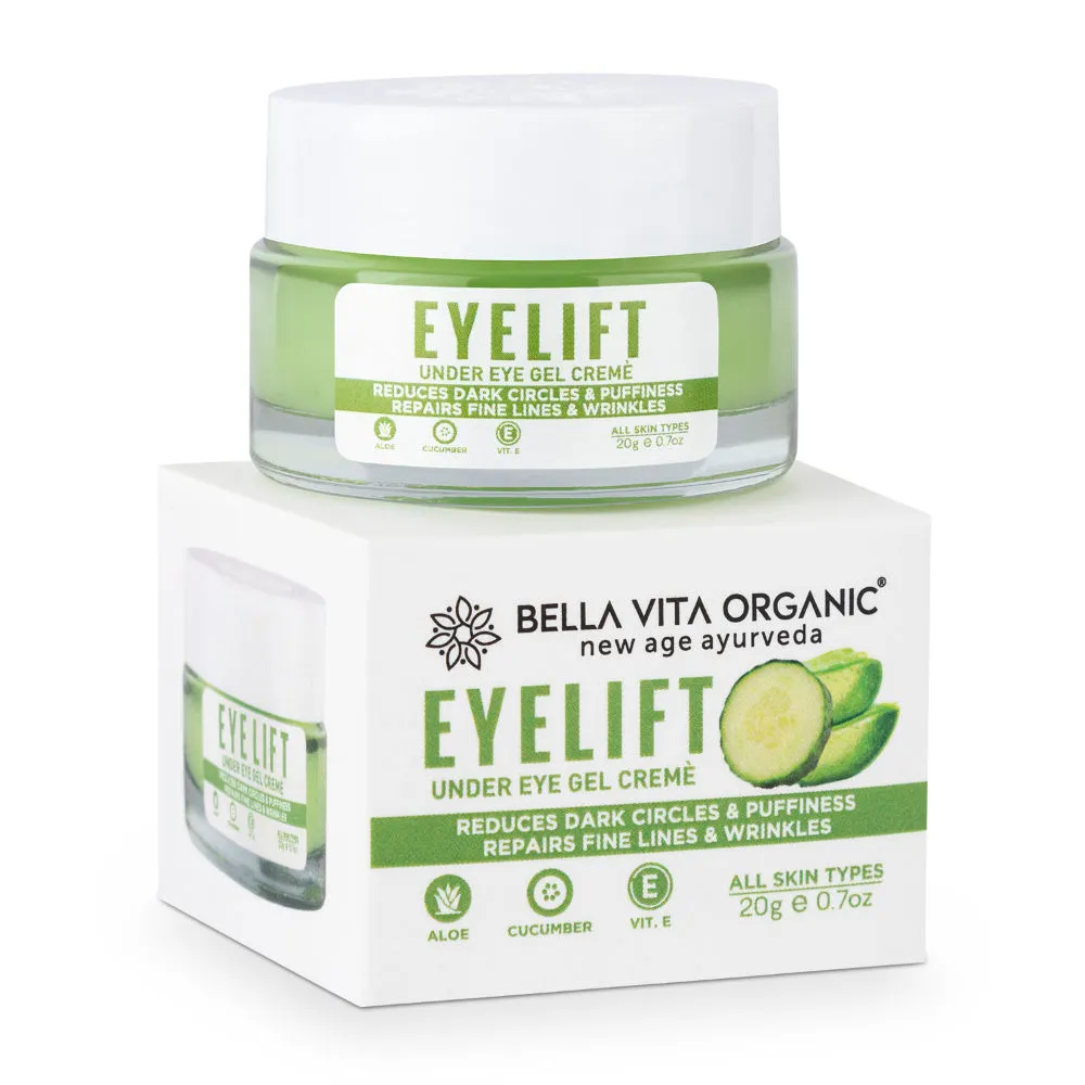 Bella Vita Organic EyeLift Under Eye Cream Gel for Dark Circles