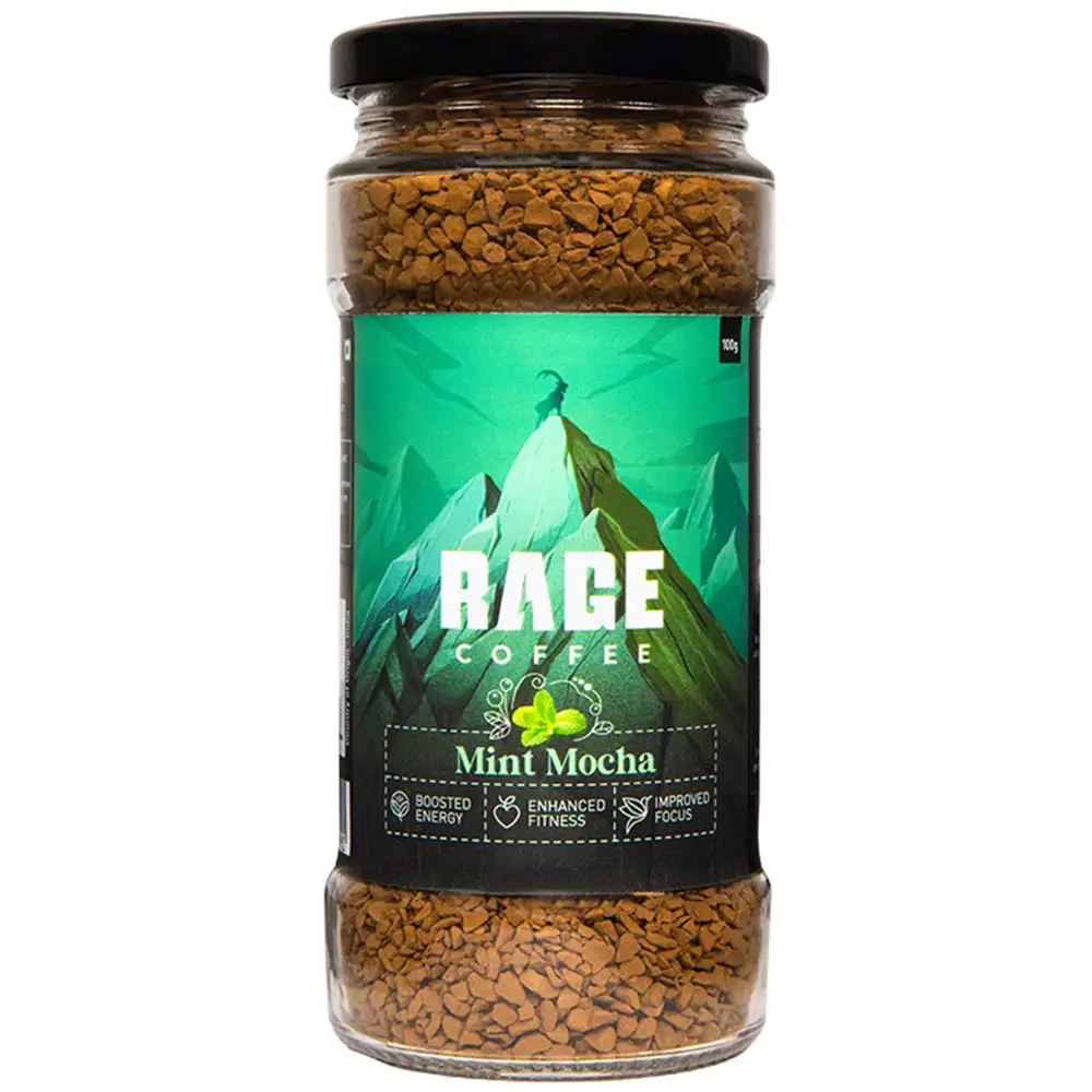 Rage Coffee Premium Arabica Instant Coffee,  100 g  Mint Mocha