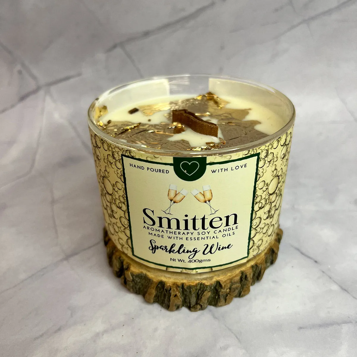 Smitten Aromatherapy Candle Sparkling Wine (400gms)