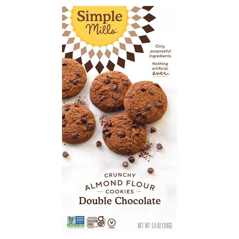 Crunchy Almond Flour Cookies, Double Chocolate, 5.5 oz (156 g)