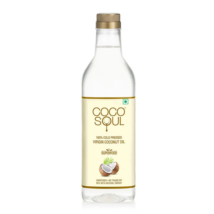 Coco Soul Cold Pressed Virgin Coconut Oil, Pure And Unrefined From the Makers of Parachute