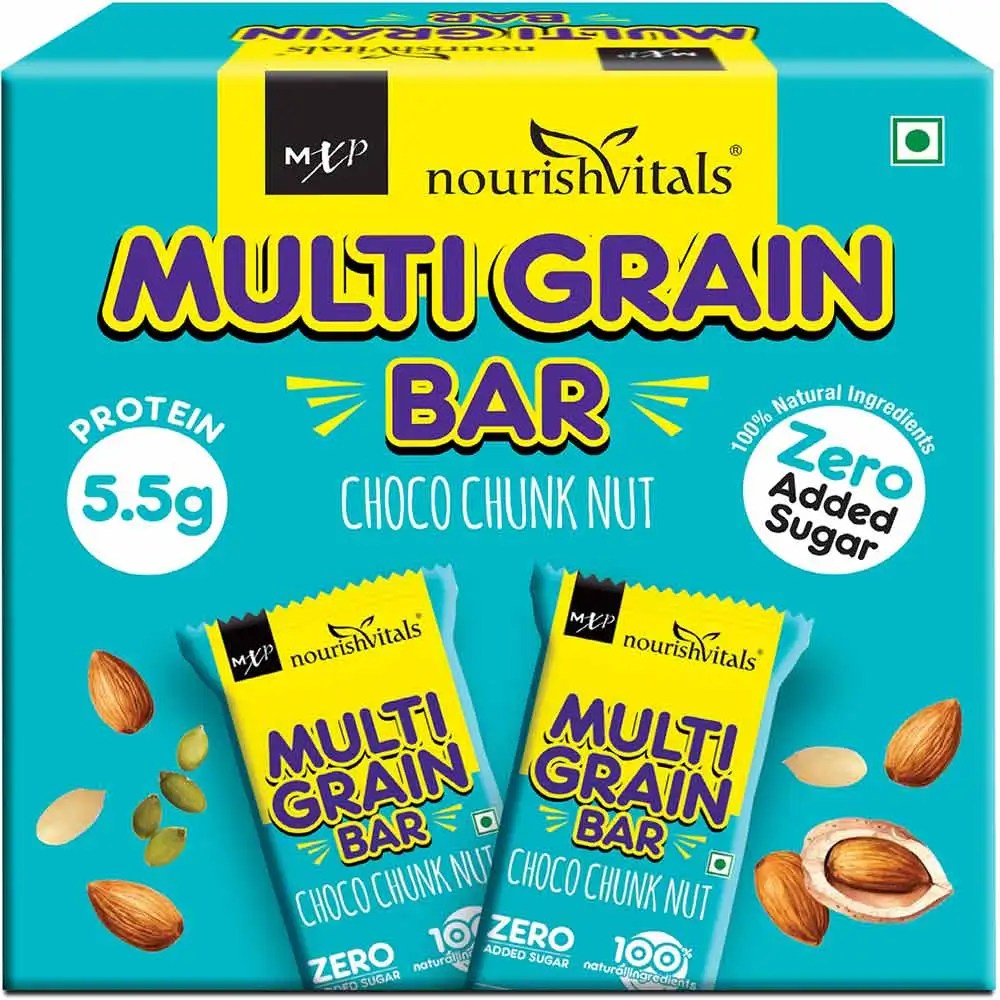 NourishVitals Multi Grain Bar,  5 bar(s)  Choco Chunk Nut