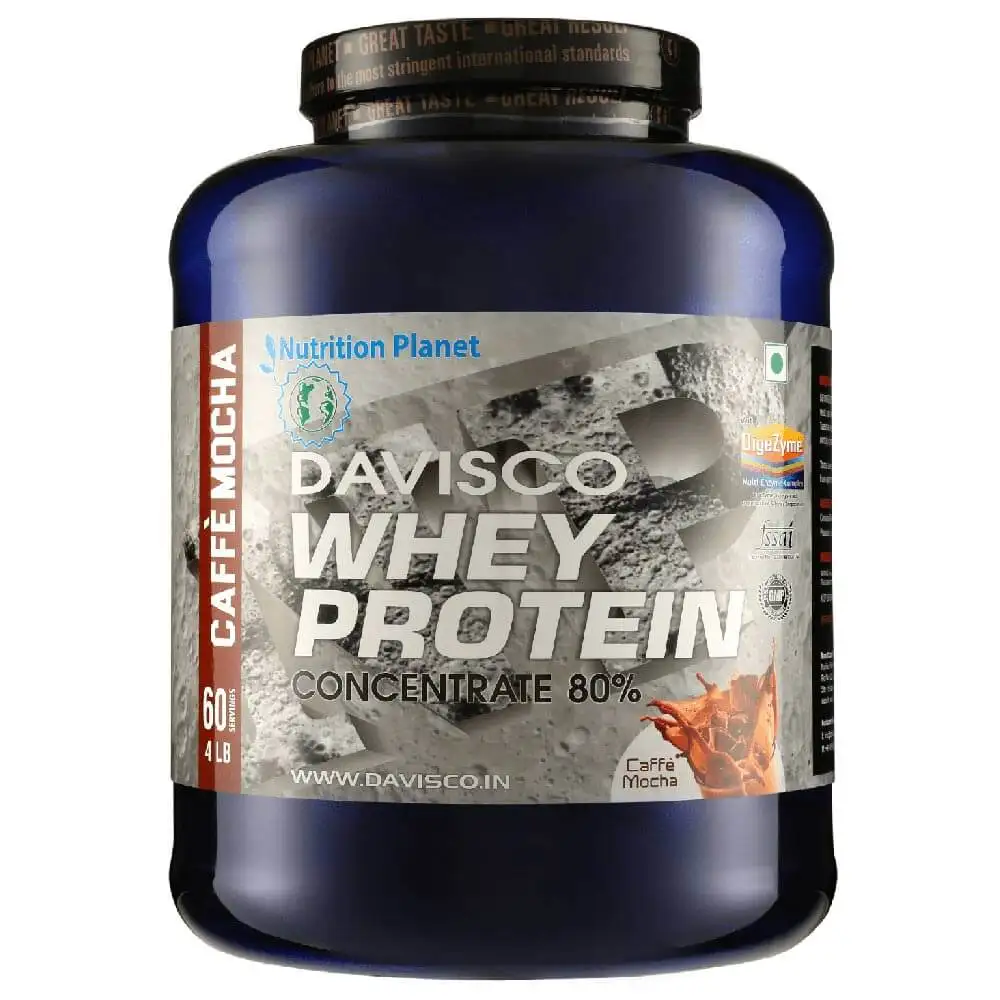 Nutrition Planet Davisco Whey Protein with Added DigeZyme,  4 lb  Caffe Mocha