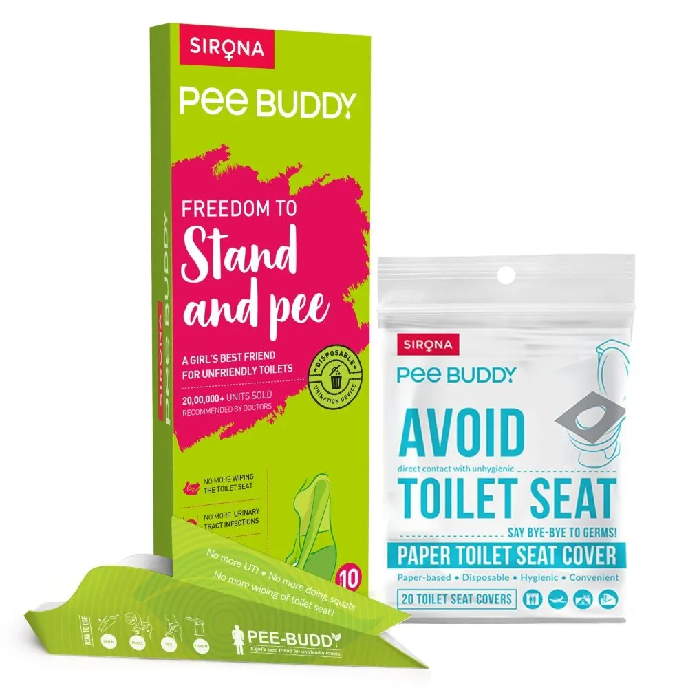 Peebuddy Stand and Pee with Toilet Seat Cover Combo