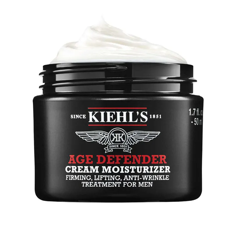 Kiehl's Age Defender Moisturizer Cream for Men With Caffeine & Linseed Extract