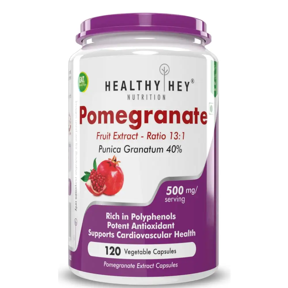 HealthyHey Nutrition Pomegranate Fruit Extract,  120 capsules