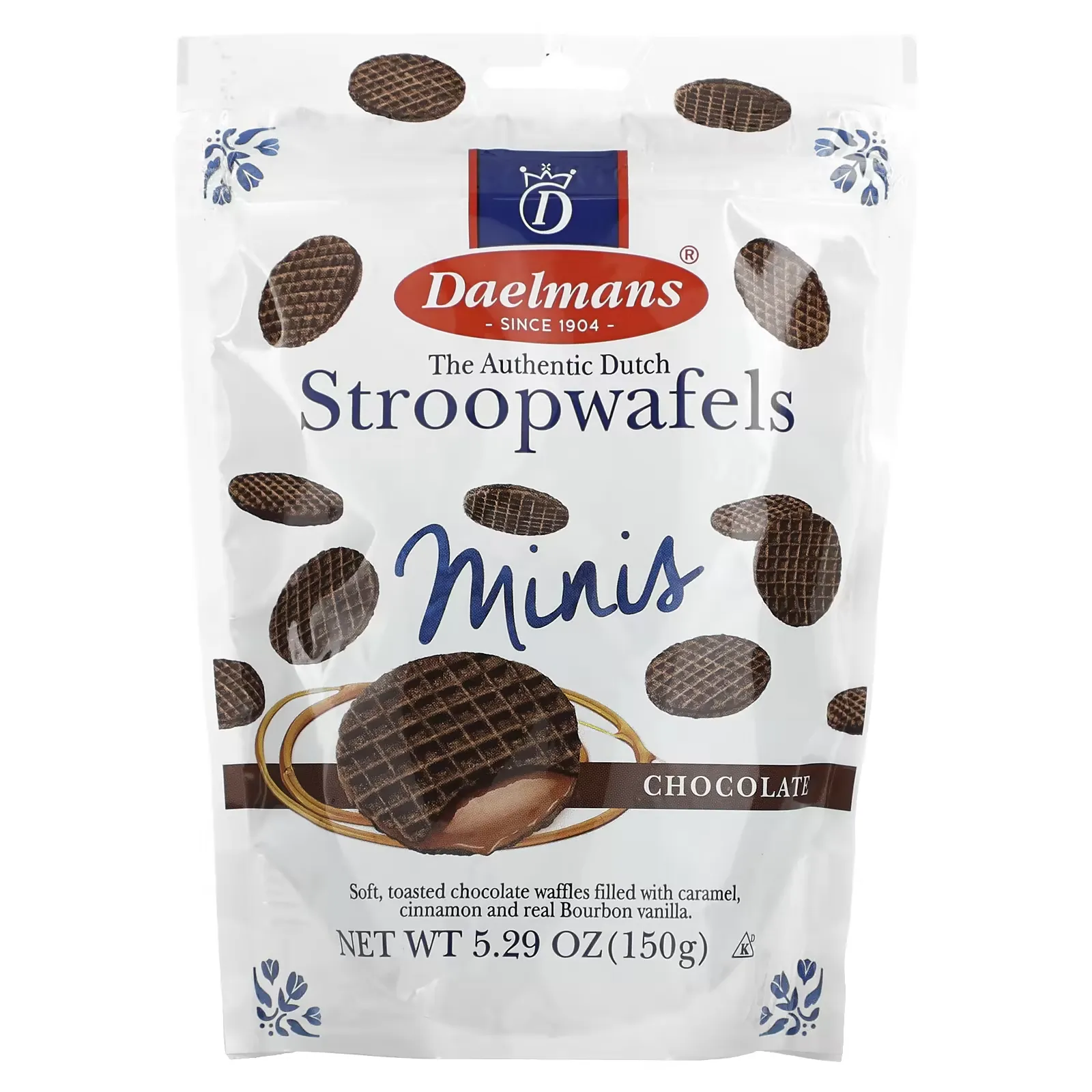 Mini Stroopwafels, Chocolate , 5.29 oz (150 g)