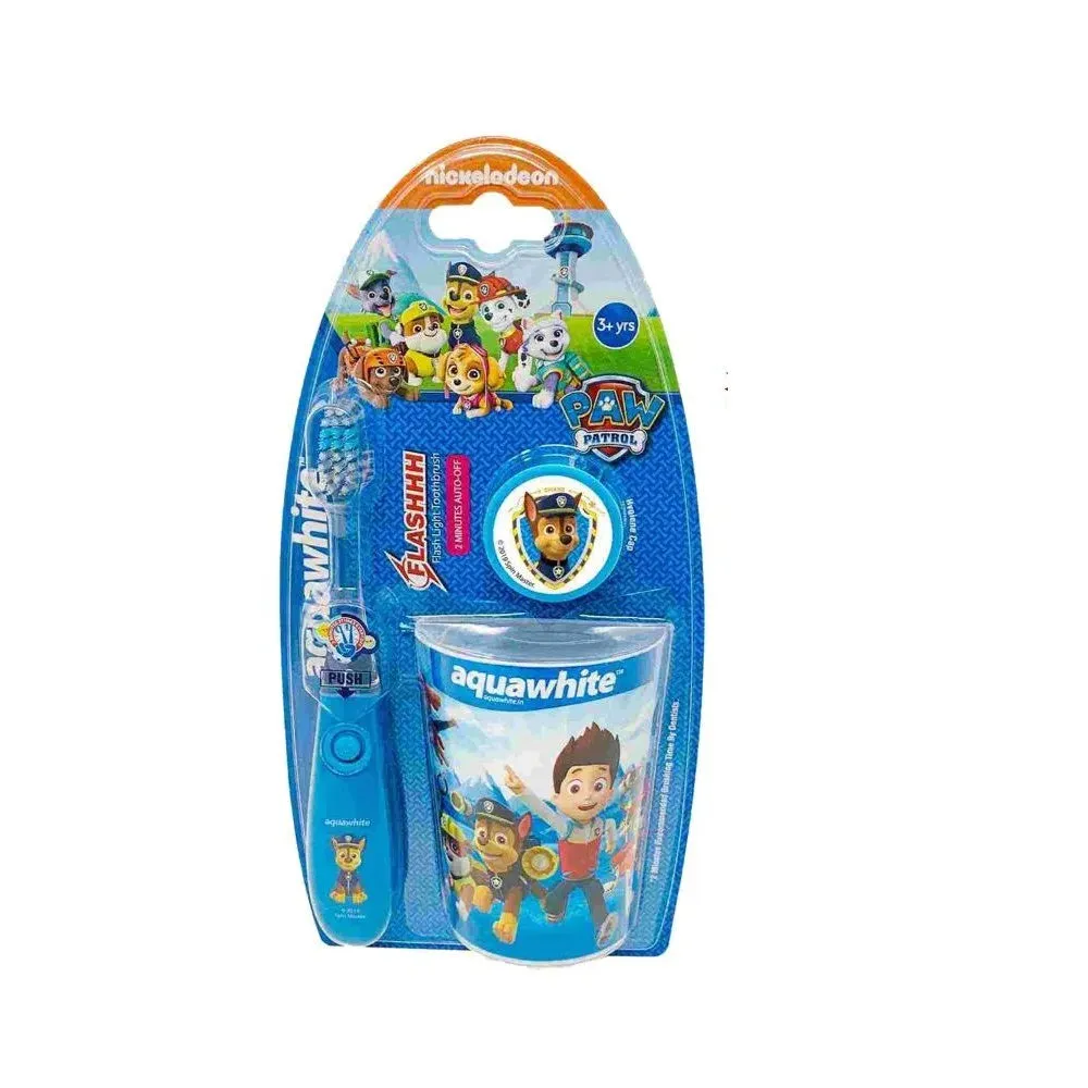 Aquawhite Paw Patrol Flashhh Toothbrush - Set of 3 Blue