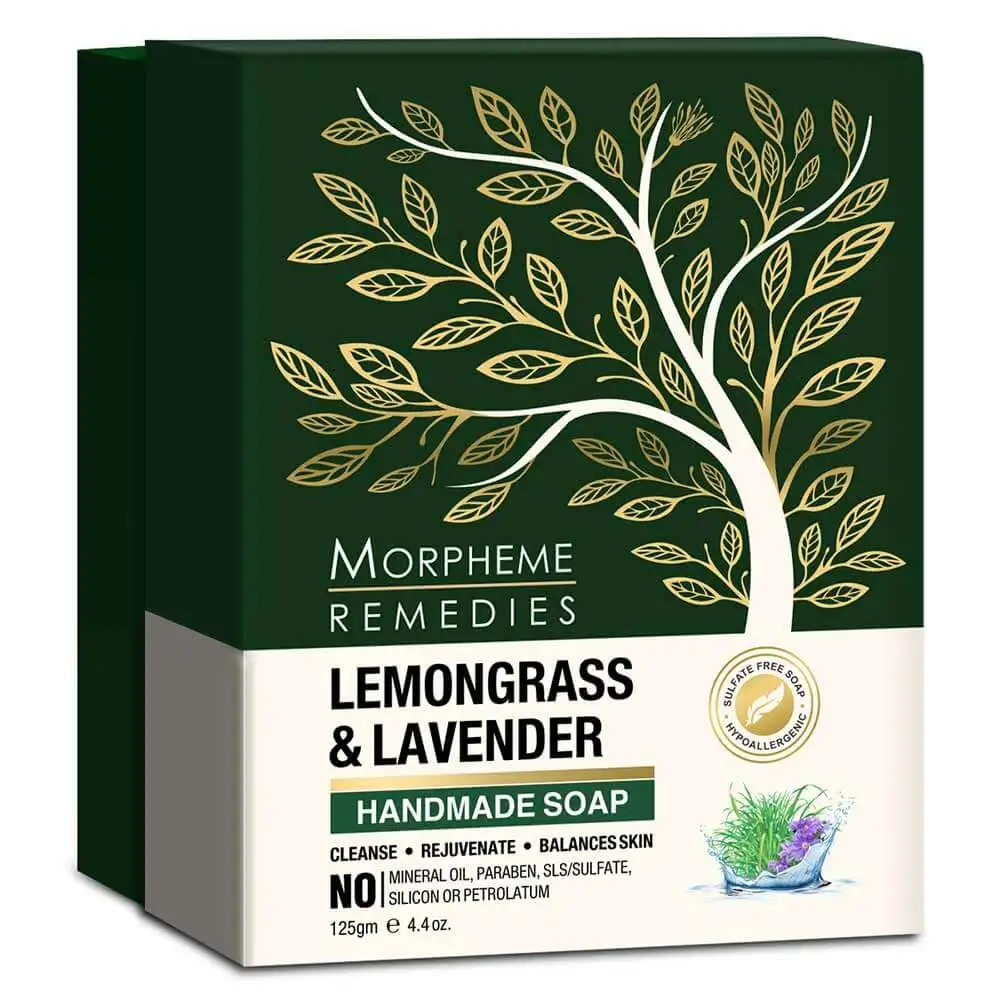 Morpheme Remedies Handmade Luxury Soap,  125 g  Lemongrass & Lavender