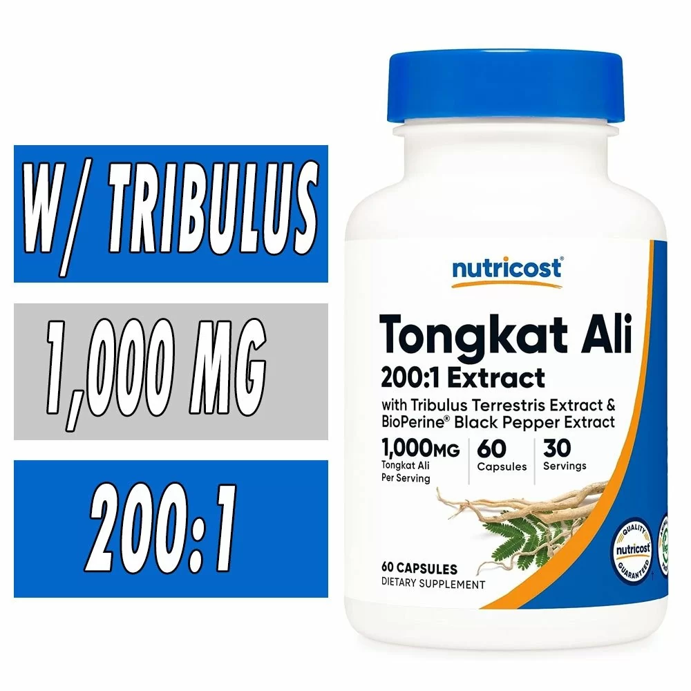 Nutricost Tongkat Ali 200:1 - 500 mg - 60 Caplets