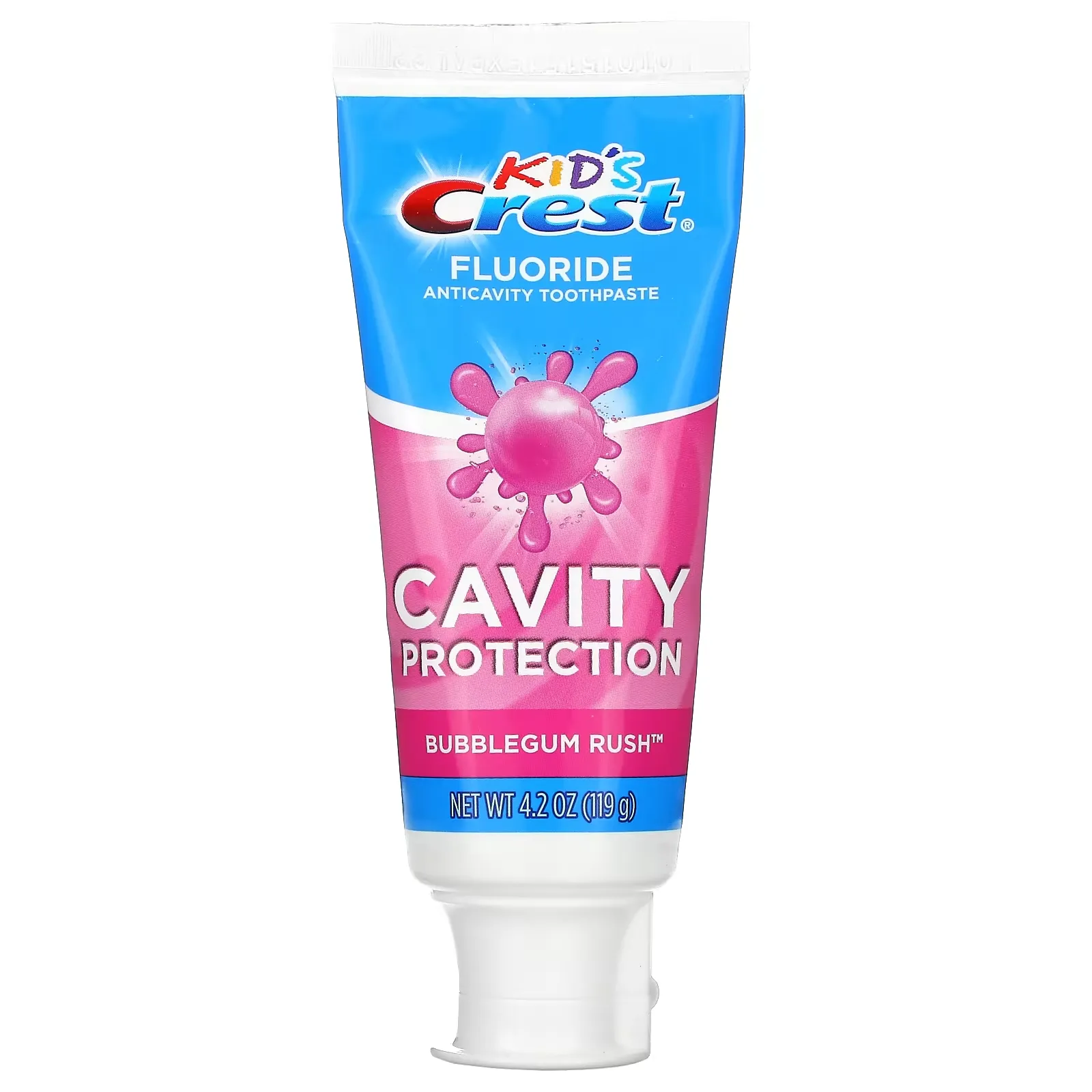 Kids, Fluoride Anticavity Toothpaste, For Ages 2+, Bubblegum Rush, 4.2 oz (119 g)