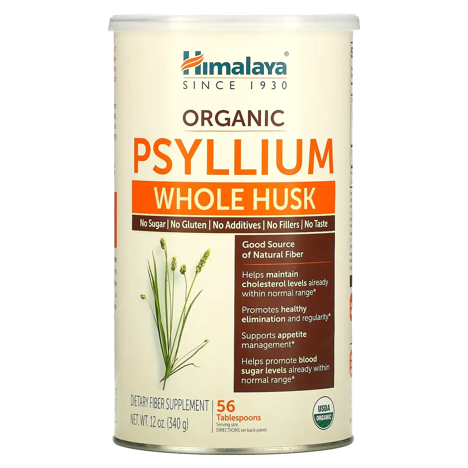 Organic Psyllium Whole Husk, 12 oz ( 340 g)